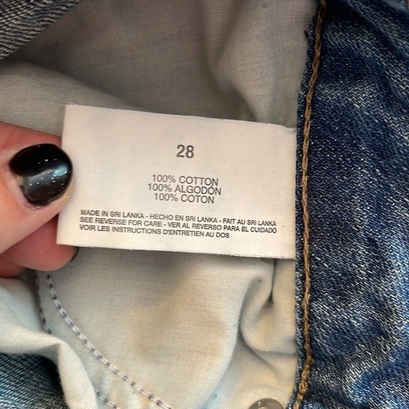 Rachel Roy Denim Studded Shorts Size 28 - Picture 3 of 5